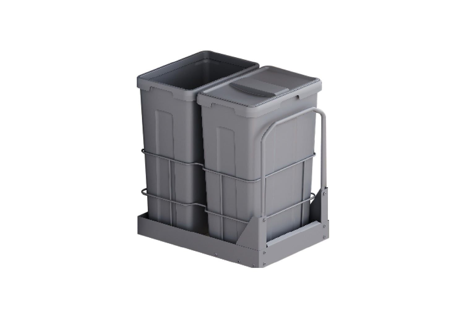 Thùng rác đôi cỡ lớn lắp âm tủ cánh kéo GrandX XW.D40M1