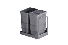 Thùng rác đôi cỡ lớn lắp âm tủ cánh kéo GrandX XW.D40M1