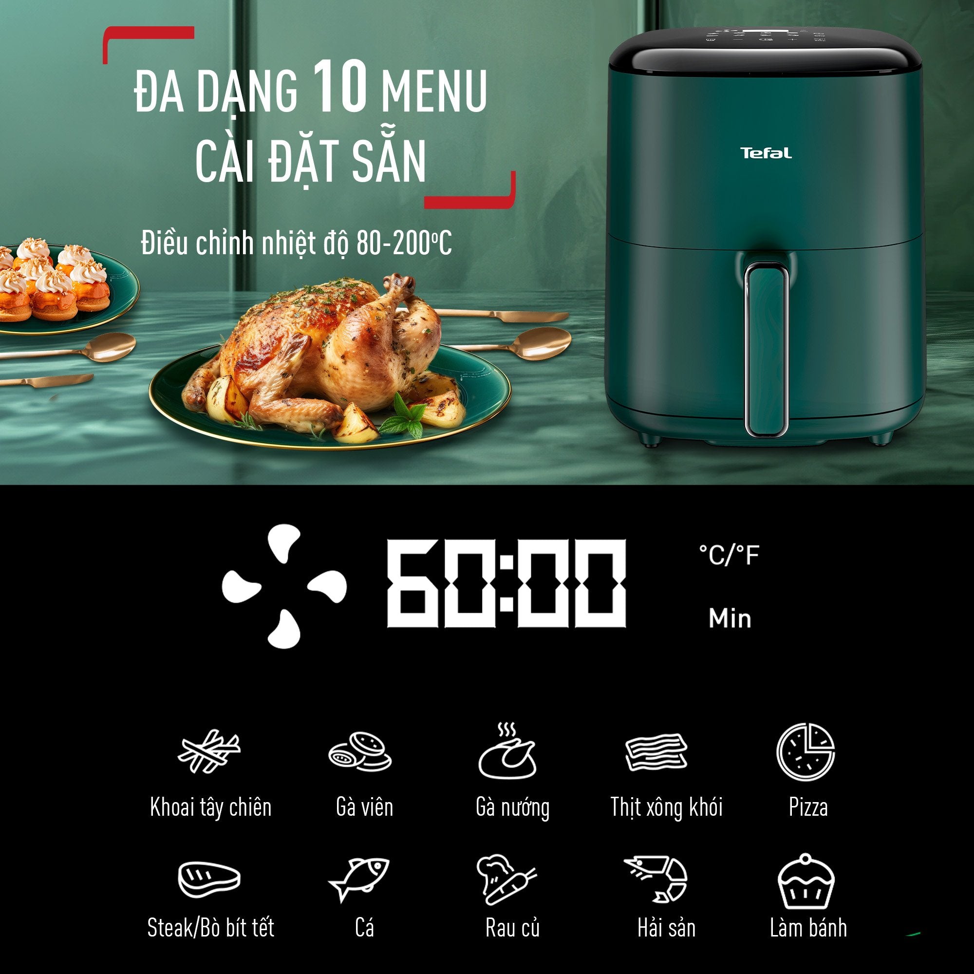 Nồi chiên không dầu Tefal EY245310 - 5L - Điện tử – ảnh 6
