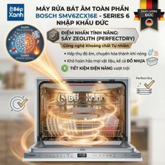 Máy rửa chén âm toàn phần Bosch SMV6ZCX16E Series 6, sấy Zeolith ảnh 8