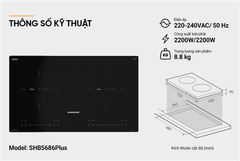 Bếp đôi điện từ Sunhouse SHB5686PLUS ảnh 5