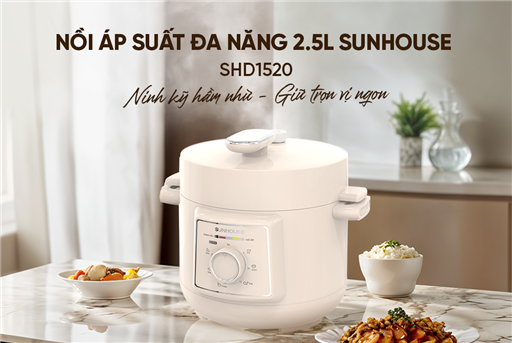 Nồi áp suất điện đa năng 2.5L Sunhouse SHD1520 – ảnh 6