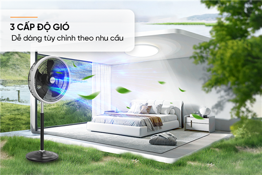 Quạt đứng 5 cánh Sunhouse SHD7396B – ảnh 4