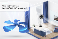 Quạt đứng 5 cánh Sunhouse SHD7363B ảnh 6