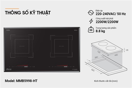 Bếp đôi điện từ Sunhouse Mama MMB5998HT – ảnh 6
