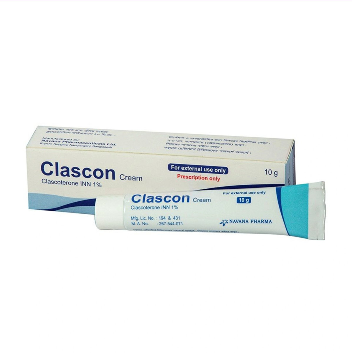  Clascon cream 1% da dầu, mụn viền hàm nội tiết 
