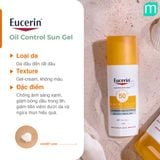  Kem Chống Nắng Eucerin Kiềm Dầu & Ngừa Mụn 50ml, Sun Dry Touch Acne Oil Control SPF 50+ 