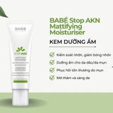  Kem dưỡng ẩm trị mụn Babe Stop AKN Mattifying Moisturiser 