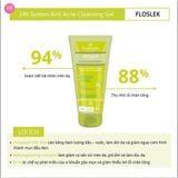  (Xtay - cty) Sữa Rửa Mặt Floslek Anti Acne Bacterial Face Cleansing Gel Cho Da Nhờn Mụn 125ml/ 200ML - Chi skinn 