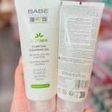  SỮA RỬA MẶT BABE STOP AKN PURIFYING CLEANSING GEL 200ml SRM BABE (Hàng Công Ty) Chi 2 