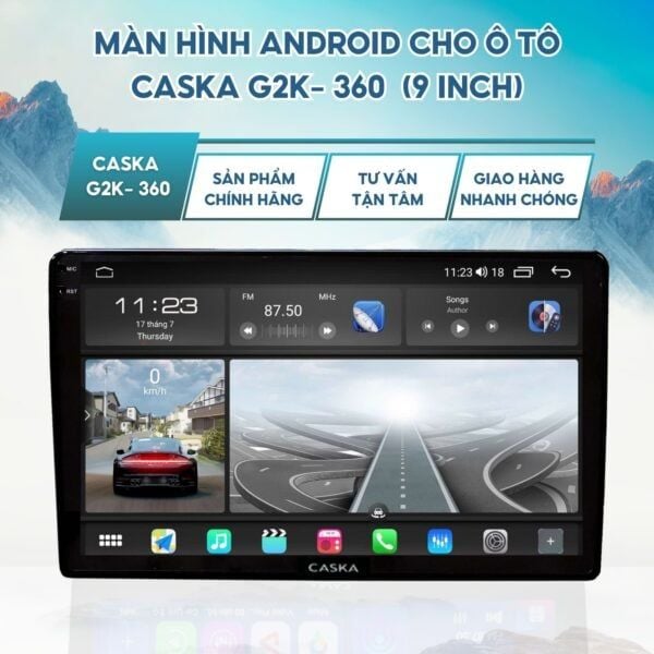  Màn Hình Android Cho ÔTô Caska G2K- 360, 9 Inch, Ram4/32GB Độ PhânGiải Cao Thông Minh Camera 360 Siêu Nét 