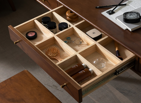  BÀN TRANG ĐIỂM KÈM GƯƠNG BẰNG GỖ NGUYÊN KHỐI ELIN VANITY & MIRROR 