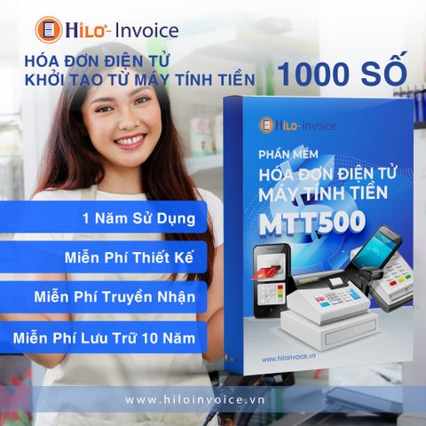 Hóa đơn điện tử khởi tạo từ máy tính tiền 1 năm 10000 số