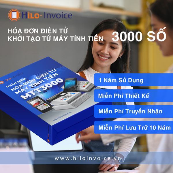 Hóa đơn điện tử khởi tạo từ máy tính tiền 1 năm 3000 số