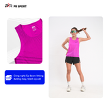  Áo chạy bộ Nữ Singlet - TÍM CHUYỂN NHIỆT - Ép nhiệt | Áo chạy bộ PR SPORT 