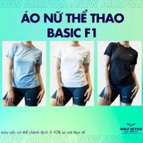  Áo Thể Thao Basic Nữ F1 Basic W67, Tập Gym, Chạy Bộ Chất Vải Active Max Cao Cấp, Mềm Mịn, Tôn Dáng 