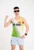  Áo chạy bộ Nam Singlet - XANH VÀNG - Ép nhiệt | Áo chạy bộ PR SPORT 