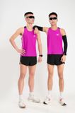  Áo chạy bộ Nam Singlet - TÍM ĐEN - Ép nhiệt Pr Sport 