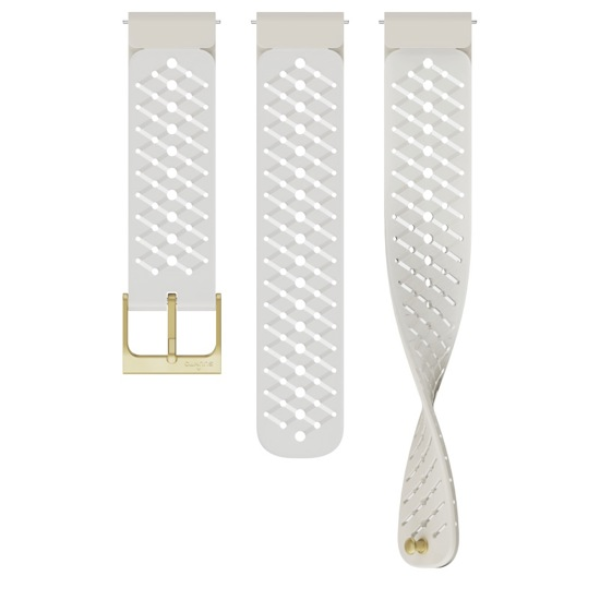  Dây Đồng Hồ Suunto 22mm ATH3 Silicone 9Peck Pro - Pearl Gold 