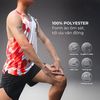  Áo Chạy Bộ Singlet Athlet ATS101 Unisex Siêu Nhẹ, Thoáng Khi, Nhanh Khô - Đỏ Trắng 