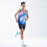  Áo Singlet chạy bộ nam Premium Wolf Active Luminary W276, công nghệ Seamless & Flatlock 