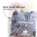  Áo Khoác Chạy Bộ Athlet Đi Mưa Chống Thấm  - Màu Xám 