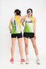  Áo chạy bộ Nữ Singlet - XANH VÀNG - Ép nhiệt | Áo chạy bộ PR SPORT 