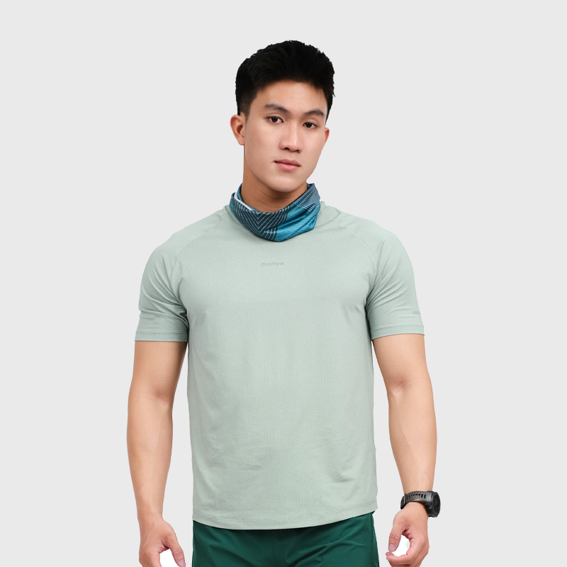 Áo thun thể thao chạy bộ nam motive men training t-shirt - màu xanh rêu