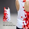  Áo Chạy Bộ Singlet Athlet ATS101 Unisex Siêu Nhẹ, Thoáng Khi, Nhanh Khô - Đỏ Trắng 