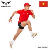  Áo chạy bộ nam nữ Wolf Active cờ đỏ sao vàng W234, bứt phá đường đua với tinh thần việt 