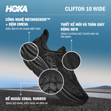  Giày Chạy Bộ Nam Hoka Clifton 10 Wide - Black 
