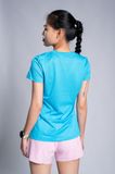  Áo Thun Thể Thao Chạy Bộ Nữ MOTIVE WM Mix Color T-Shirt - Màu Xanh Dương Nhạt 
