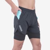  Quần 2 lớp thể thao chạy bộ nam Wolf Active Max Speed W195, nhanh khô, nhẹ, nhiều túi 