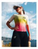  Áo Bó Tay Ngắn Compressport Tri Postural Aero - Safe Yellow/Neo Pink 