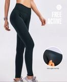  Quần Dài Chạy Bộ Nữ RunTiger 4449 - Màu Đen Xanh Lá 