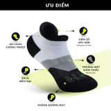  Tất/Vớ Cổ Ngắn Upper You Max Cushion SPM2001 Dày Dặn Êm Ái - Trắng Đen Xám 