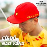  Nón Chạy Bộ Cờ Đỏ Sao Vàng Wolf Active W178, Nón Thể Thao Nam Nữ Nhẹ, Nhanh Khô, Thoáng Khí 