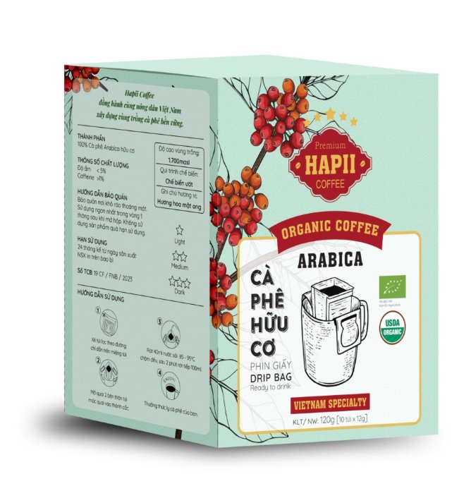 Cà phê Hapii Blend hữu cơ - Hộp 250g
