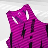  Áo chạy bộ Nam Singlet - TÍM CHUYỂN NHIỆT - Ép nhiệt Pr Sport 