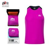  Áo chạy bộ Nam Singlet - TÍM ĐEN - Ép nhiệt Pr Sport 