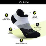  Tất/Vớ Cổ Ngắn Upper You Max Cushion SPM2001 Dày Dặn Êm Ái - Trắng Xám Đen 