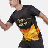  Áo thun thể thao chạy bộ nam nữ NEVER GIVE UP full màu - Siêu nhẹ, thoáng mát, co giãn tốt 