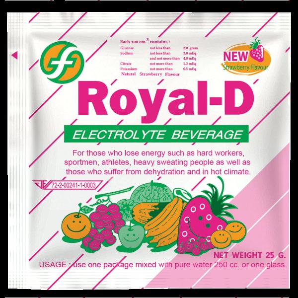 Bột điện giải Royal-D Electrolyte Beverage - Vị dâu dành cho người mất nước