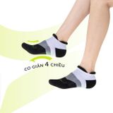  Tất/Vớ Cổ Ngắn Upper You Max Cushion SPM2001 Dày Dặn Êm Ái - Trắng Đen Xám 
