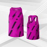  Áo chạy bộ Nam Singlet - TÍM CHUYỂN NHIỆT - Ép nhiệt Pr Sport 