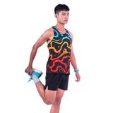  Áo Chạy Bộ Singlet Wolf Active Mạch Ngầm W29, Chất Vải Mỏng Nhẹ, Nhanh Khô, Co Giãn 4 Chiều 