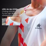  Áo Chạy Bộ Singlet Athlet ATS101 Unisex Siêu Nhẹ, Thoáng Khi, Nhanh Khô - Đỏ Trắng 