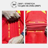  Áo chạy bộ nữ cờ đỏ sao vàng W01, chất vải Active Max cao cấp, mềm mịn, co giãn 4 chiều 