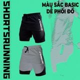  Quần 2 Lớp Fast & Fly W56 , Quần Thể Thao 2 Lớp Cho Gym Nhiều Túi, Chạy Bộ, Đạp Xe Co Giãn 4 Chiều 