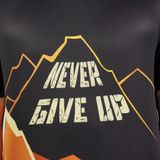  Áo thun thể thao chạy bộ nam nữ NEVER GIVE UP full màu - Siêu nhẹ, thoáng mát, co giãn tốt 